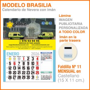 Modelo Brasilia · Lámina con imán para nevera
