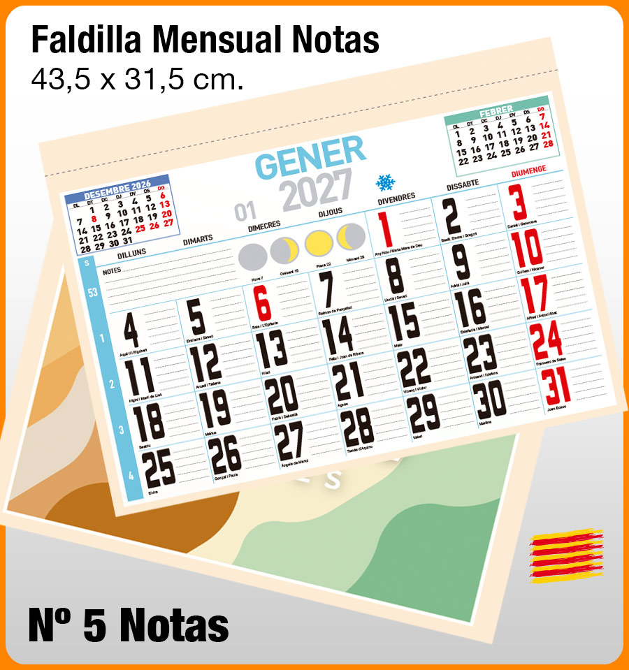 Faldilla MENSUAL Nº 5 NOTAS - Imagen 4