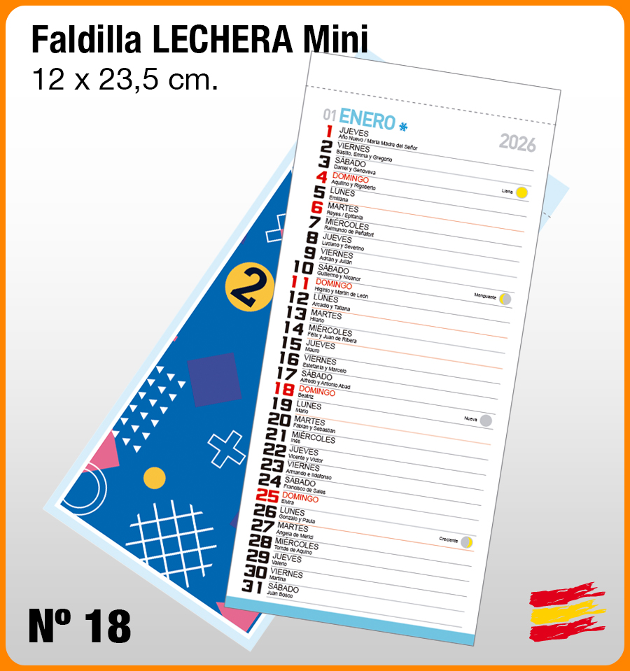 Faldilla Mensual Nº 18 LECHERA NEVERA