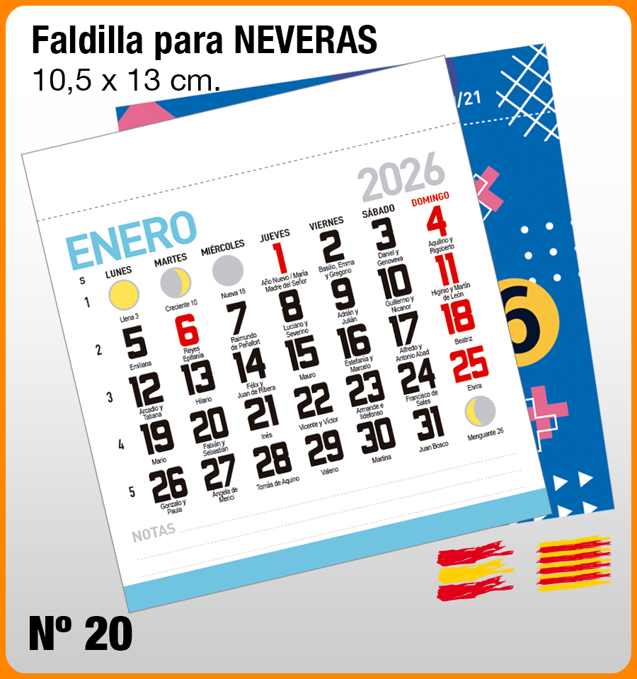 Faldilla Mensual Nevera Nº 20