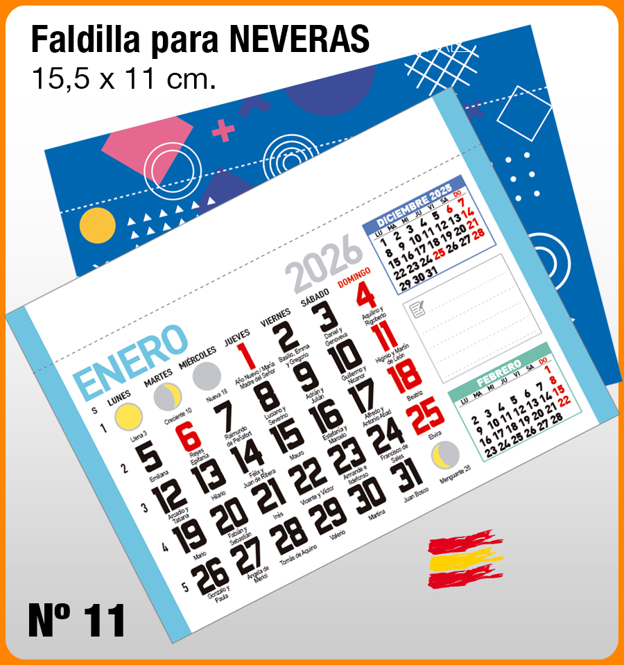 Faldilla Mensual Nevera Nº 11