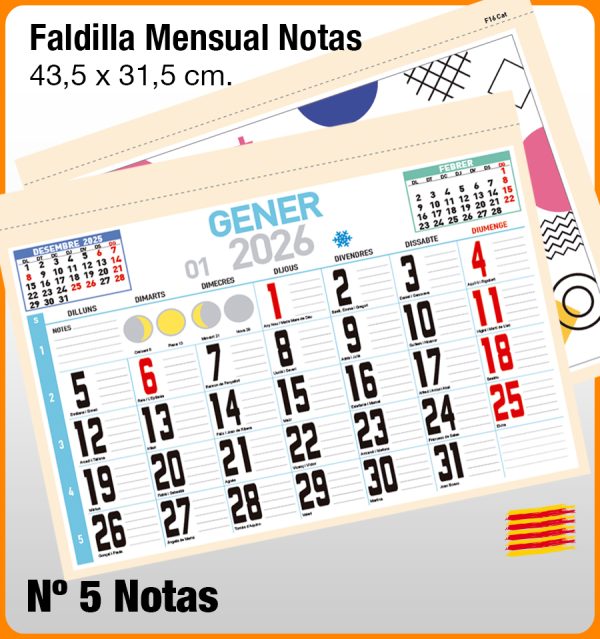 Faldilla MENSUAL Nº 5 NOTAS - Imagen 4