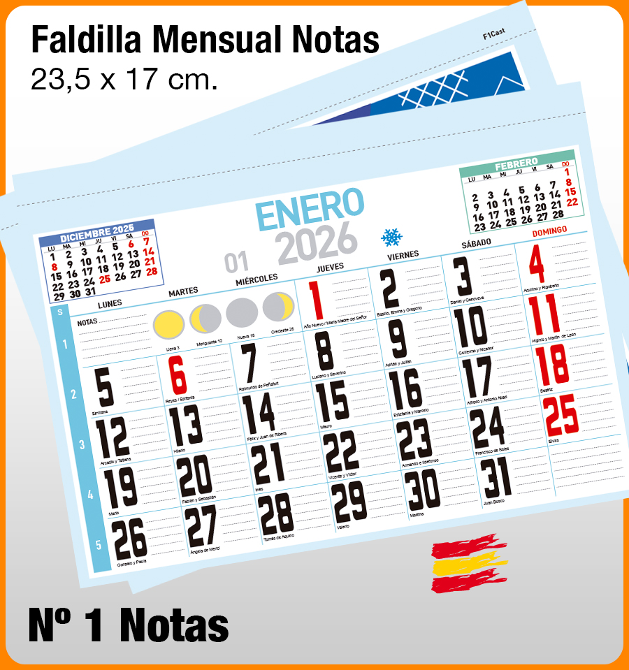 Faldilla MENSUAL Nº 1 · NOTAS