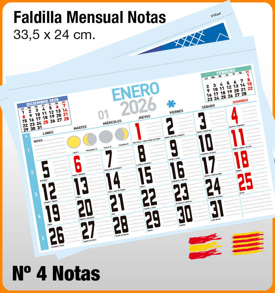 Faldilla MENSUAL Nº 4 NOTAS