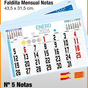 Faldilla MENSUAL Nº 5 NOTAS