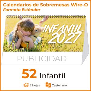 SOBREMESAS 52  INFANTIL con fotos de niños