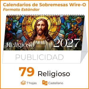 SOBREMESA 79 religioso CON IMÁGENES DE SANTOS
