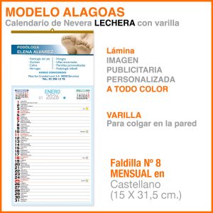 Modelo Alagoas · Lámina con faldilla mensual Lechera de 15 cm.