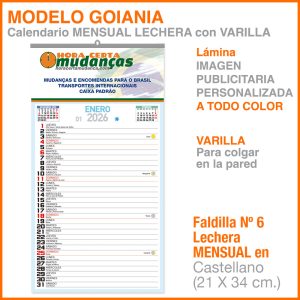 Modelo Goiania · Lámina con faldilla mensual Lechera de 21 cm.