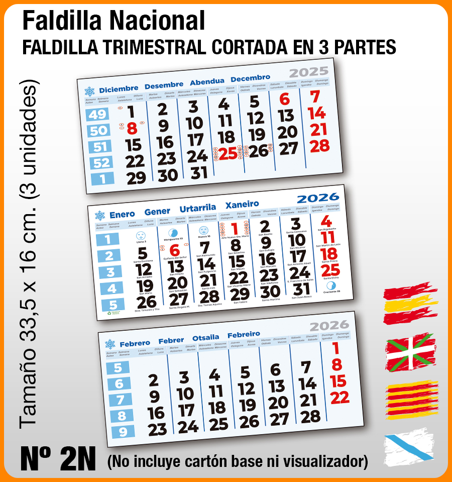 Faldilla Trimestral Nº 2N