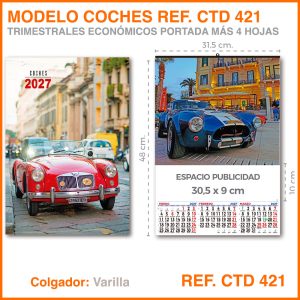 Calendario Trimestral · Modelo COCHES - REF. CTD 421