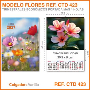 Calendario Trimestral · Modelo FLORES - REF. CTD 423