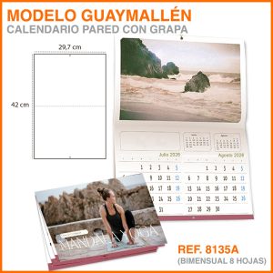 Modelo Guaymallén · Calendario  bimensual de pared - TIPO REVISTA