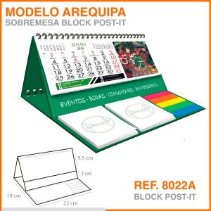 Modelo Arequipa · Calendario Block Post-It