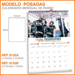 Modelo Posadas · Calendario  mensual de pared - MAXI