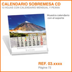 Calendario de Sobremesa CD Pequeño