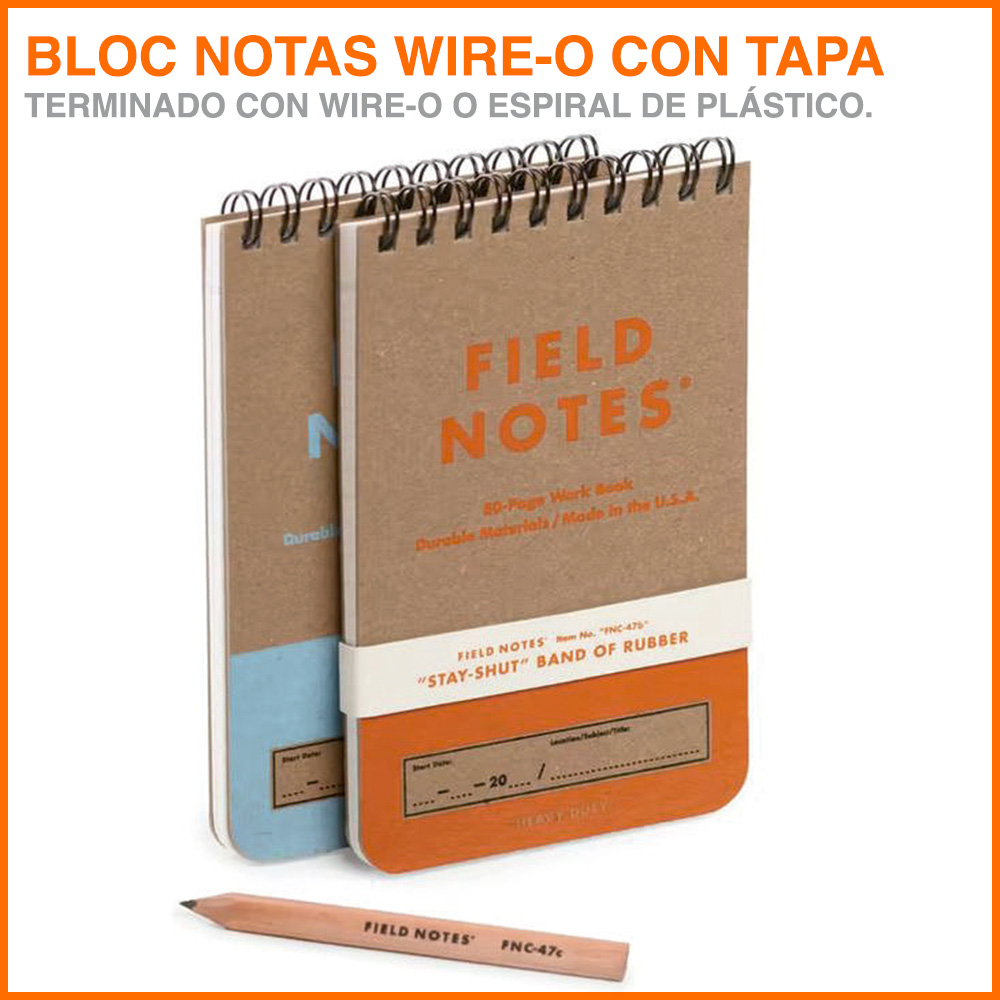 Bloc con Tapa y Encuadernación Wire-o